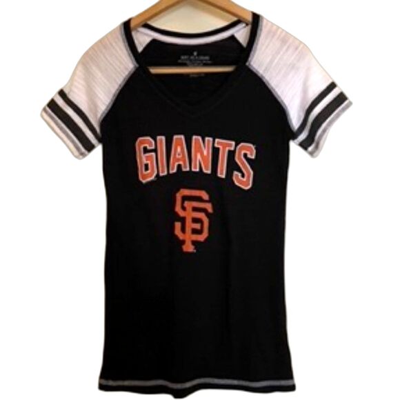 San Francisco Giants SF Logo Raglan Sleeve S T-Shirt Baseball MLB Women's Fitted - Picture 1 of 5